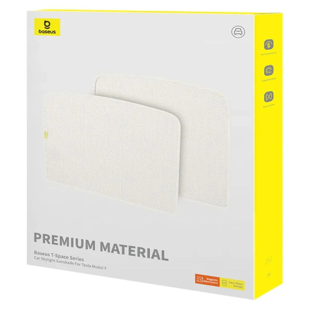 Baseus T-Space Series Car Skylight Sunshade For Tesla Model Y (White)