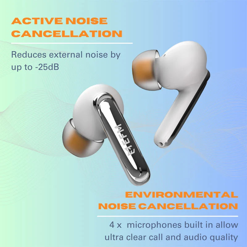 EFM New Orleans TWS Earbuds with Active Noise Cancelling - White