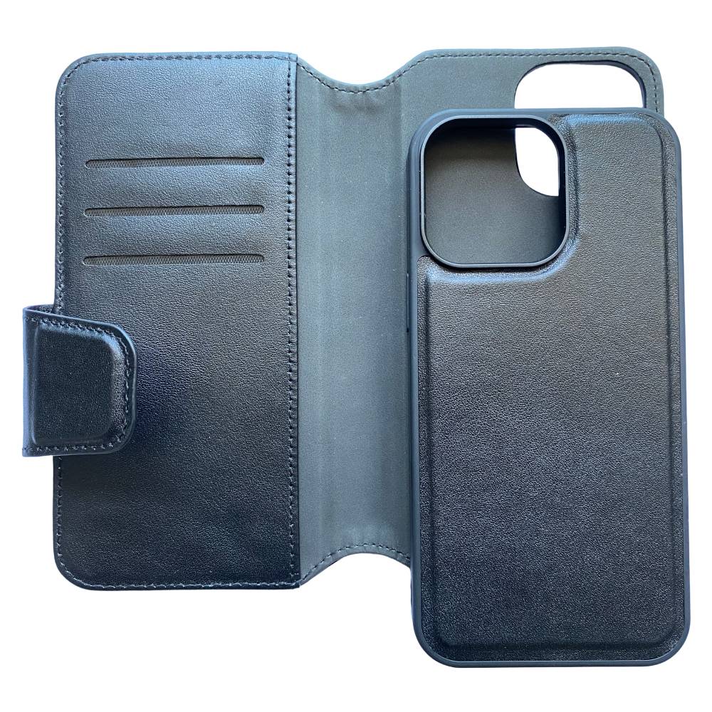 Mobling Leather Magnetic Magsafe Wallet For iPhone 14 Pro Max - Black