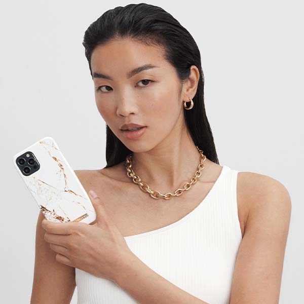 Ideal Of Sweden Fashion Case For iPhone 13/14 Carrara Gold
