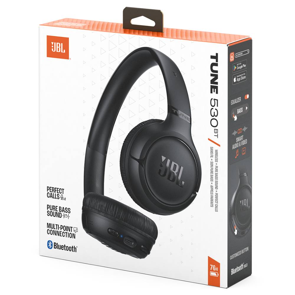 JBL Tune 530BT Wireless On-Ear Headphones (Black)
