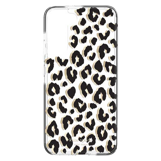 Kate Spade New York Defensive Hardshell Case For Galaxy S23 Plus - City Leopard Black
