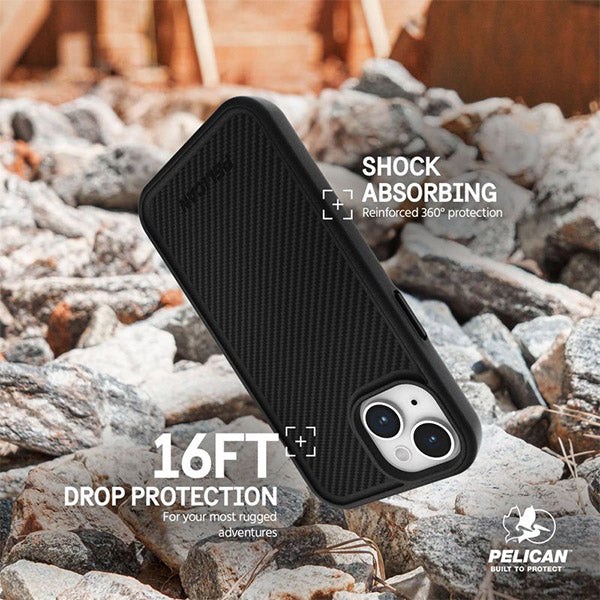 Pelican Protector MagSafe Case (Suits iPhone 15) - Carbon