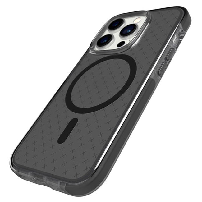 Tech21 Evo Check MagSafe Case For iPhone 14 Pro - Smokey Black