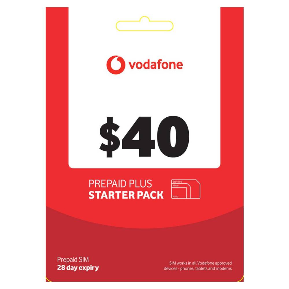 Vodafone $40 Prepaid Eco-SIM