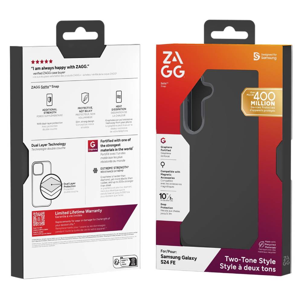 ZAGG SoHo Snap Magnetic Case For Galaxy S24 FE - Black