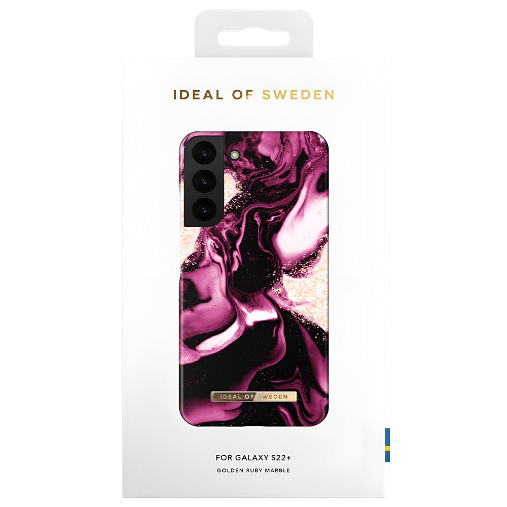 Ideal Of Sweden Fashion Case For Galaxy S22 Plus - Golden Ruby Marble image 2
