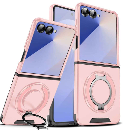 Soka Smooth Armor with Stand Case (Suits Galaxy Z Flip 7) - Pink image 0