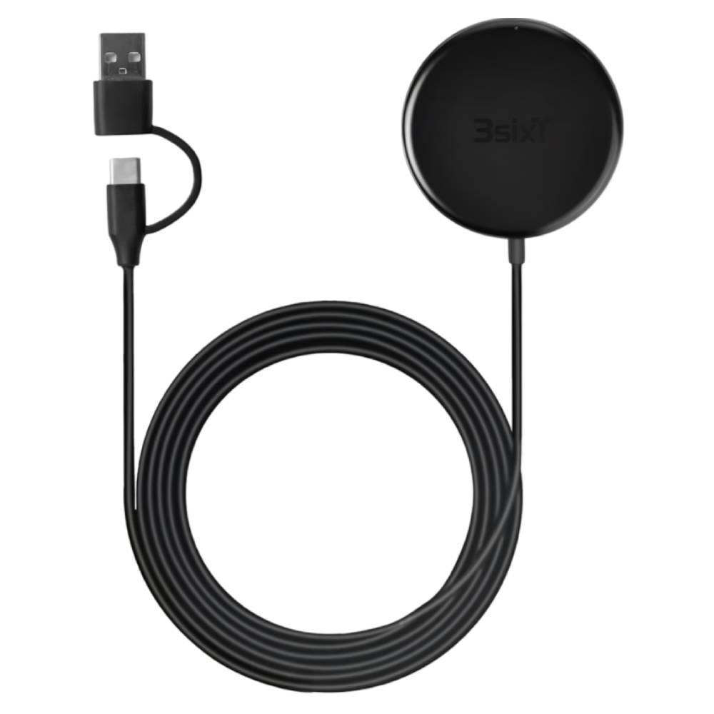 3sixT 15W Magnetic Wireless Charger – Black