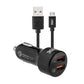 3sixT Car Charger 5.4A + USB-A To Micro USB Cable 1m (Black)