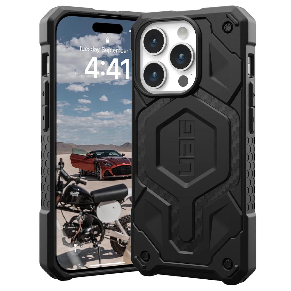UAG Monarch Pro MagSafe Case For iPhone 15 Pro - Carbon Fiber image 0