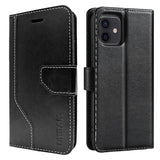 Urban Everyday Folio Wallet Flip Case with Card Slot For iPhone 13 - Black image 0