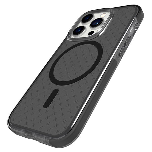 Tech21 Evo Check MagSafe Case For iPhone 14 Pro - Smokey Black image 2