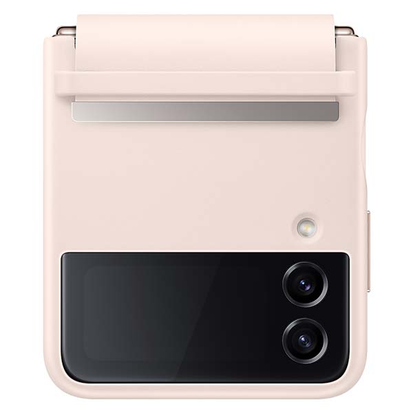 Samsung Flap Leather Cover For Galaxy Z Flip4 - Peach image 0