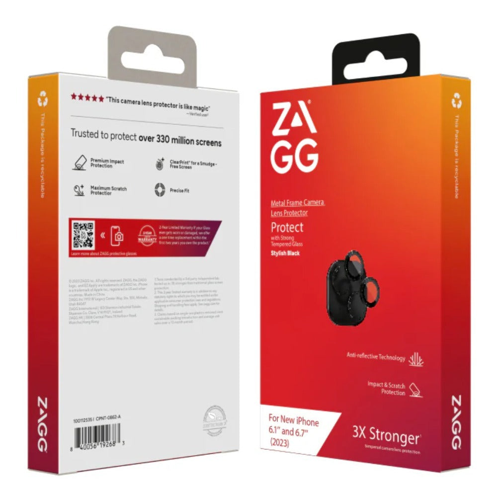 Zagg Premium Metal Frame Camera Lens For iPhone 15/ 15 Plus image 1