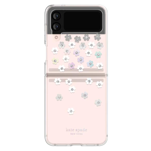 Kate Spade New York Hardshell Case For Galaxy Z Flip 4 - Scattered Flowers image 1