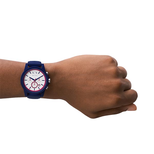 Armani Exchange Chronograph Blue Silicone Men’s Watch – (AX2524)