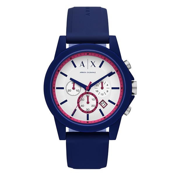 Armani Exchange Chronograph Blue Silicone Men’s Watch – (AX2524)