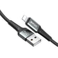 BWOO USB-A to Lightning Fast Charging Data Cable (2M)(BO-X288L-2M) – Black