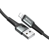 BWOO USB-A to Lightning Fast Charging Data Cable (2M)(BO-X288L-2M) – Black