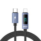 BWOO Type-C To Lightning Charging Cable with LED Display 30W (1M) – Black [BO-X323C-L]
