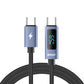 BWOO USB-C to USB-C Charging Cable with LED Display 65W (1M) – Black [BO-X323C-C]