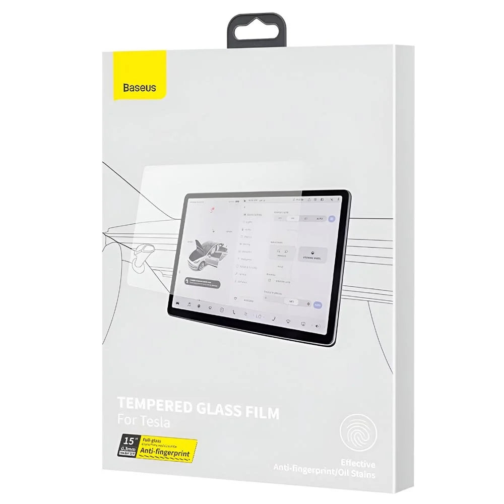 Baseus 0.3mm Crystal Tempered Glass Film For Tesla Model 3/Y – Clear