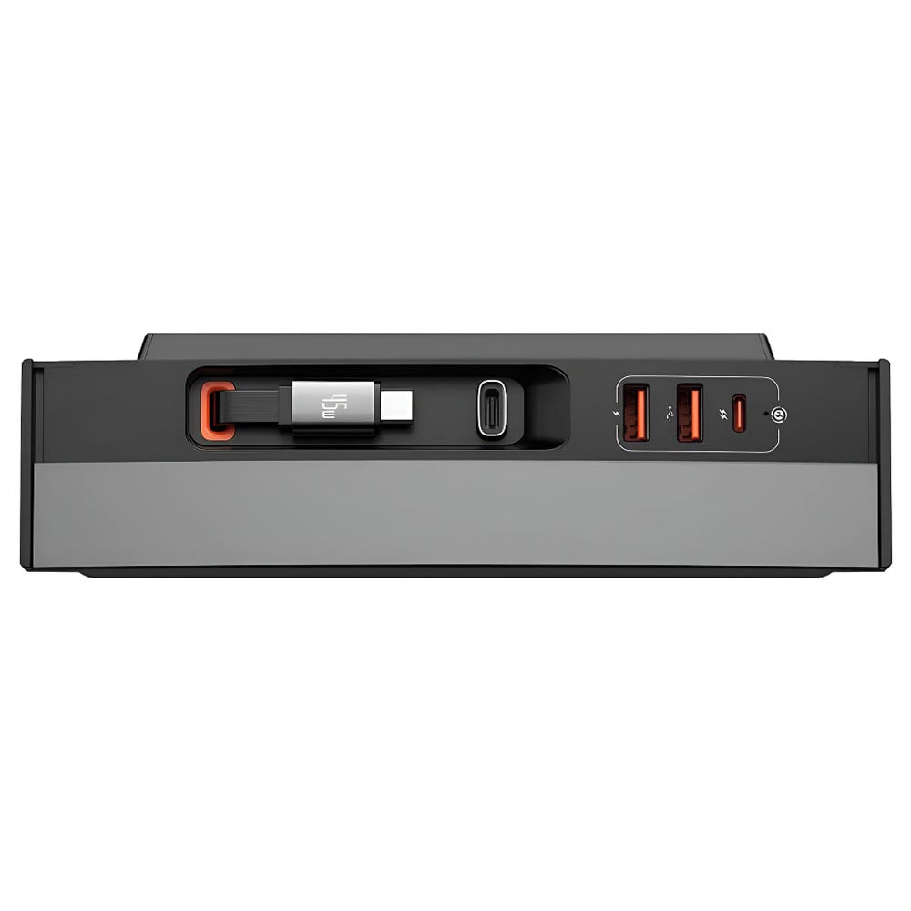 Baseus T-Space Hub for Tesla Model 3/Y with Retractable 45W USB-C Cable – Black