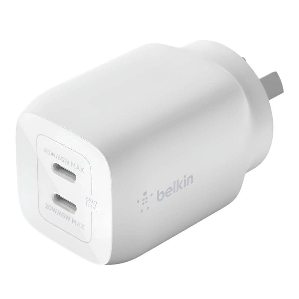 Belkin BoostUp Pro Charge Dual USB-C 65W GaN Wall Charger