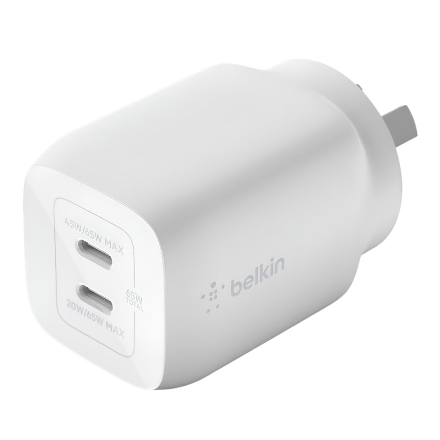 Belkin BoostUp Pro Charge Dual USB-C 65W GaN Wall Charger