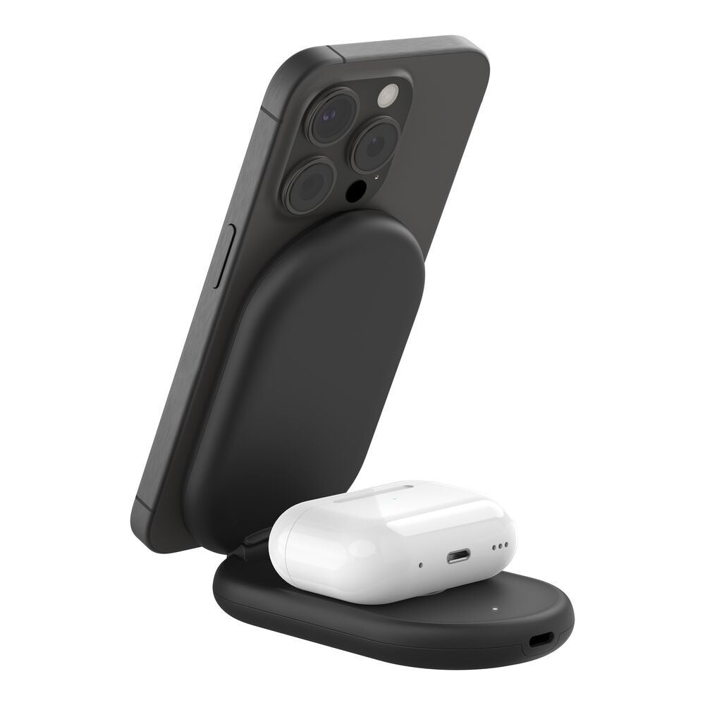 Belkin BoostCharge 2-in-1 Foldable 15W Wireless Charger Qi2 with 36W Wall Charger – Black