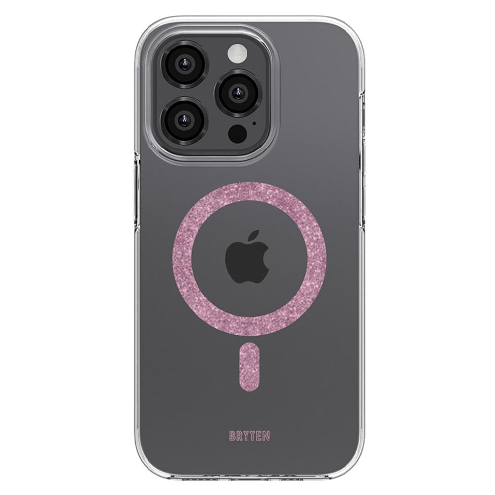 Bryten MagFX MagSafe Case For iPhone 15 Pro Max - Pink Glitter
