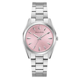 Bulova Classic Surveyor Quartz Ladies Pink Dial Women’s Watch (96L348)