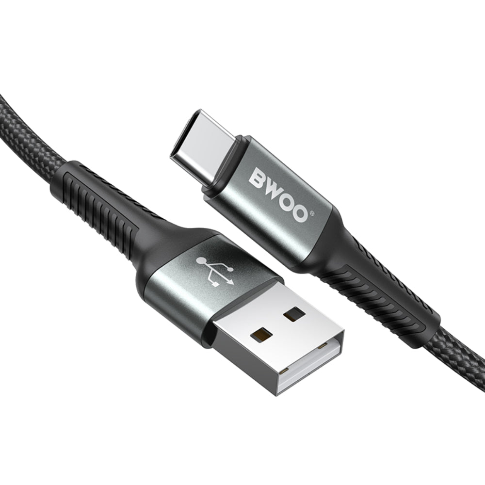 BWOO USB-A to Type-C Fast Charging Data Cable (2M)(BO-X288C-2M) – Black