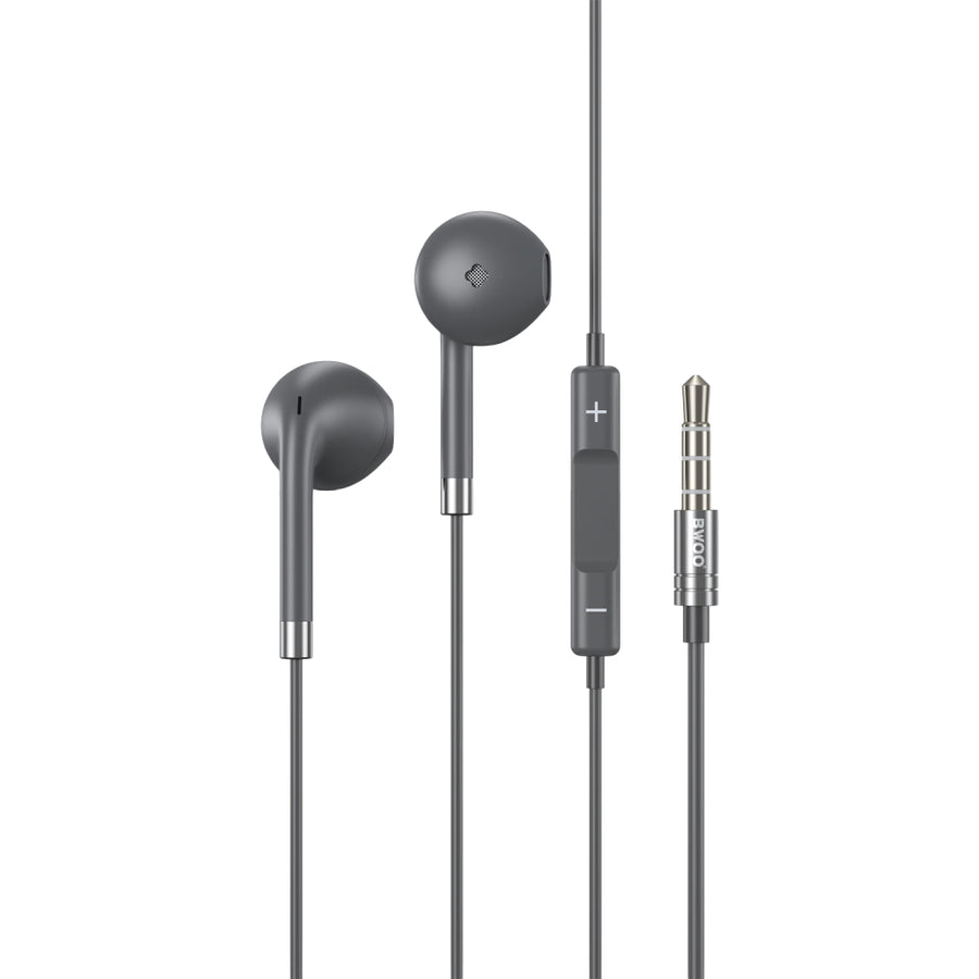BWOO Hi-Fi Sound Quality Stereo Wired Earphones (1.2M)(BO-HF20) – Black