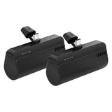EFM Power On-The-Go Twin Pack For all USB-C Devices - Black With Free Kids Headphones