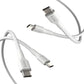 EFM USB-C Braided Cable Twin Pack - 1M With 60W Power Throughput - White