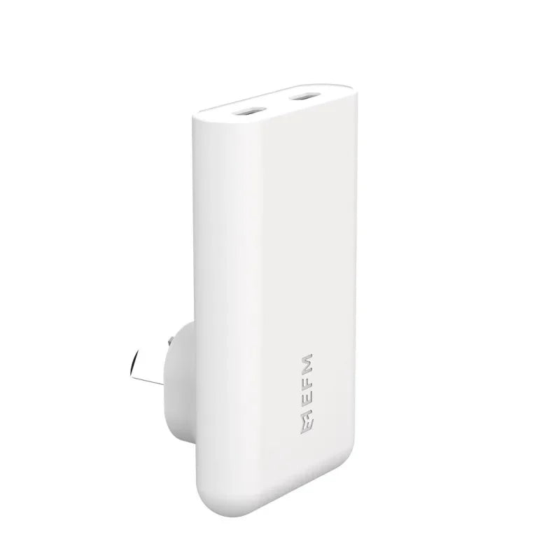 EFM 65W Slimline Wall Charger With GaN Power Delivery and PPS – White