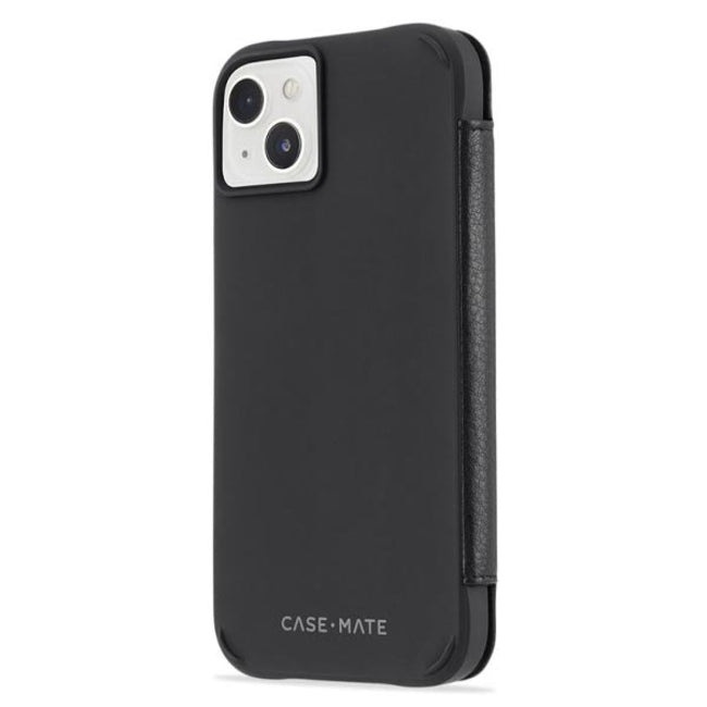 Case-Mate Leather Wallet MagSafe Case For iPhone 14 Plus - Black