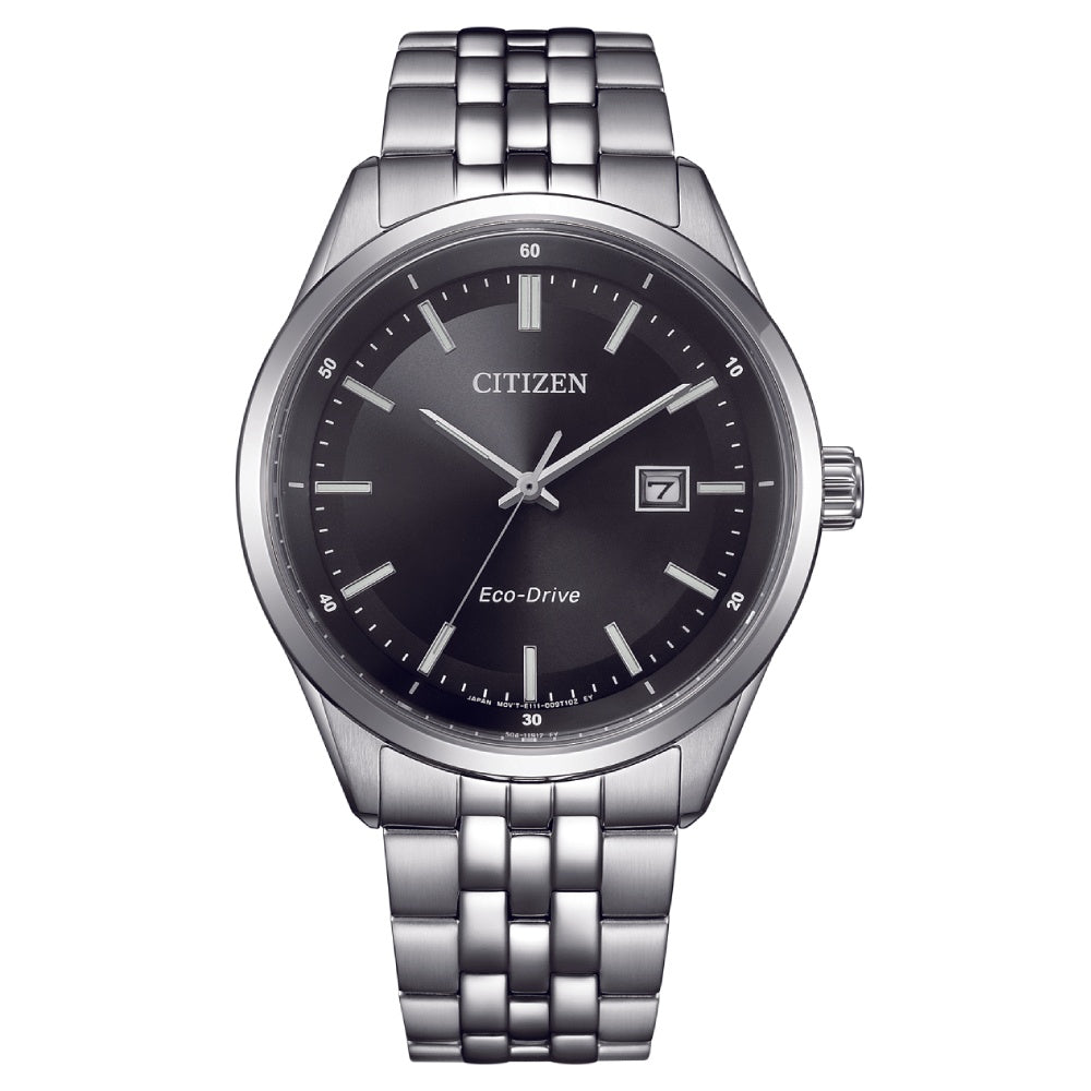Citizen Eco-Drive Classic Black Dial Stainless Steel Men’s Watch (BM7560-59E)