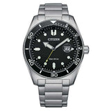 Citizen Eco-Drive Black Dial Stainless Steel Dress Men’s Watch (AW1760-81E)