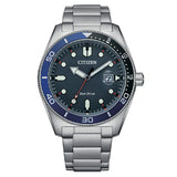 Citizen Eco-Drive Blue Dial Stainless Steel Dress Men’s Watch (AW1761-89L)