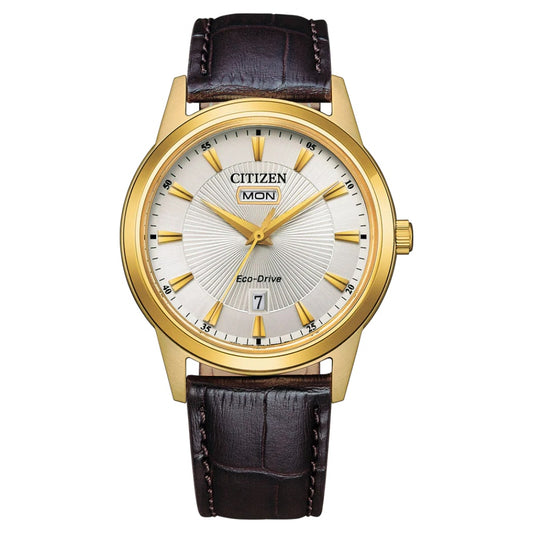 Citizen Eco-Drive Light Ivory Dial Men’s Watch (AW0102-13A)