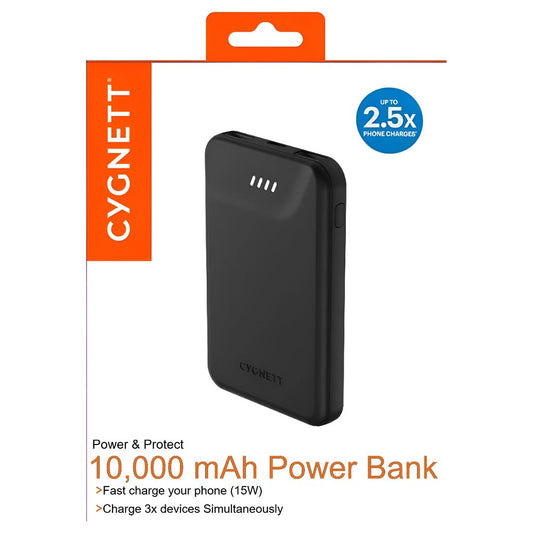 Cygnett ChargeUp 10,000 mAH Power Bank (Gen 2) – Black