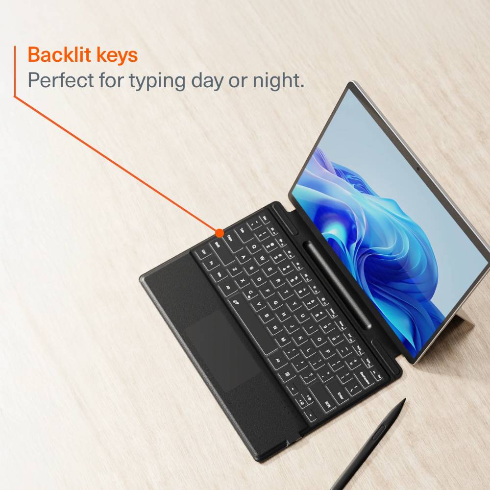 Cygnett Mag Keyboard Magnetic Wireless Keyboard Case  For Microsoft Surface 11th, X, 10th, 9th & 8th Gen - Black