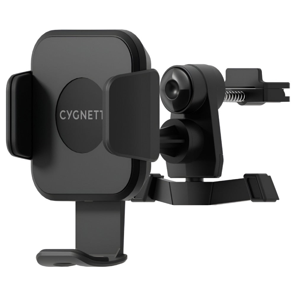 Cygnett Wireless 10W Vent Car Charger Mount + Car Charger and Cable – Black