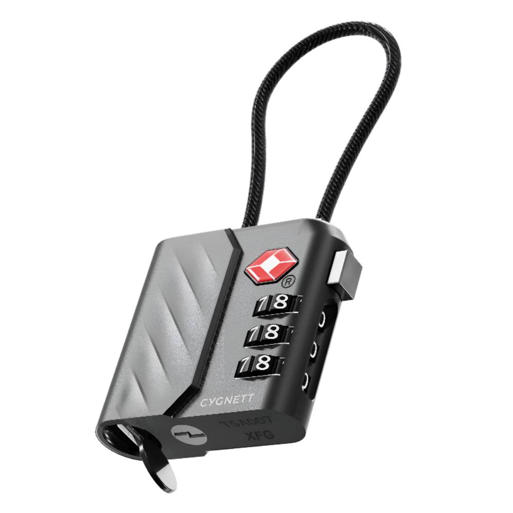 Cygnett Voyager Bluetooth TravelTag TSA Lock with USB-C Recharging – Black