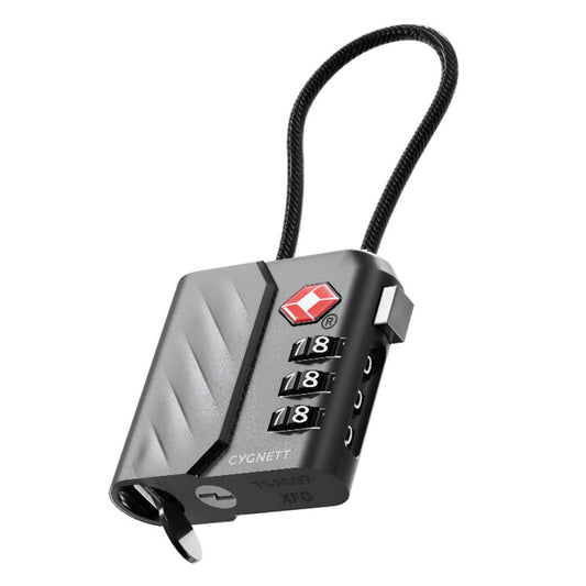 Cygnett Voyager Bluetooth TravelTag TSA Lock with USB-C Recharging – Black