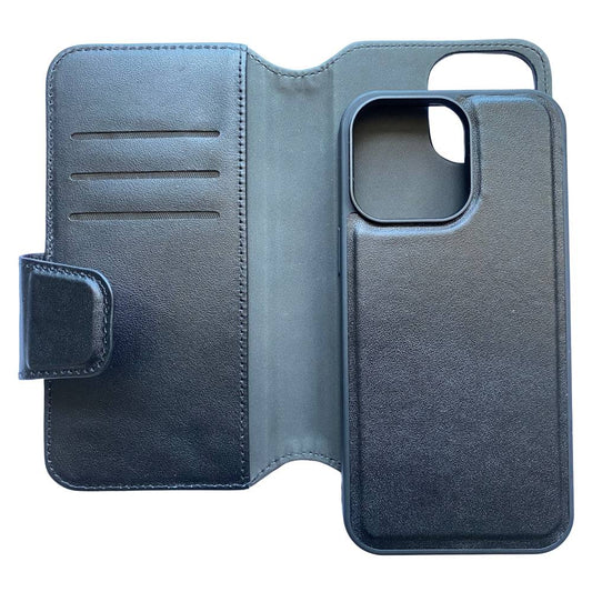 Mobling Leather Magnetic Magsafe Wallet For iPhone 14 Pro - Black