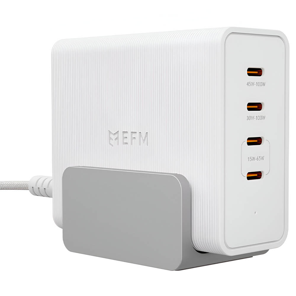 EFM 100W GaN Desktop Power Station with 4 x USB-C Ports – White